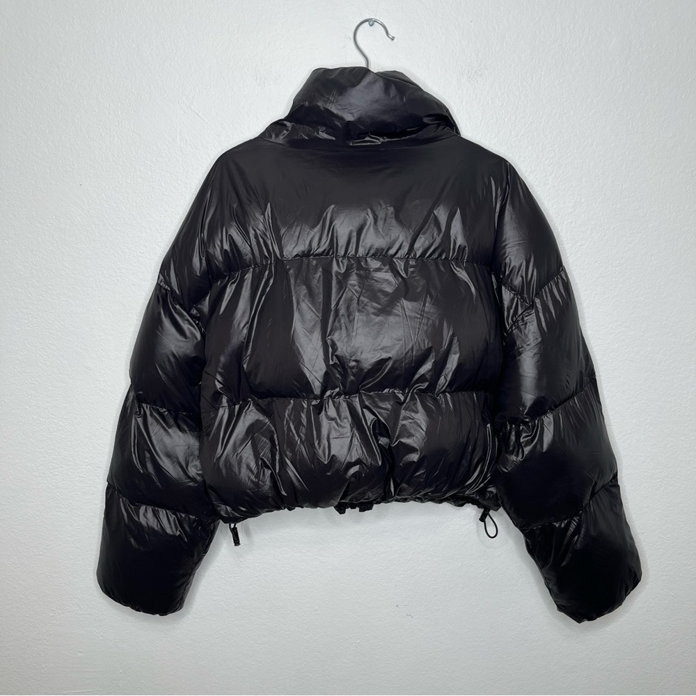 By Dyln Morris Puffer Jacket Cropped Slouchy Baggy Relaxed Fit in Black Medium - Picture 7 of 12